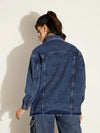 Women Blue Blast Denim Shacket-SFSHRT20532