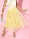 Yellow Plain Tulle Skirt