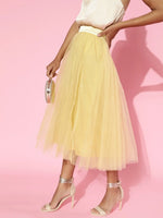 Yellow Plain Tulle Skirt