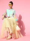 Women Yellow Plain Tulle Skirt