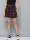 Brown Plaid Check Mini Skirt