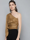 Copper One Shoulder Top