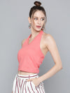 Pink Halter Neck Top