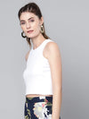 White Box Back Rib Crop Top