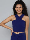 Royal Blue Halter Neck Top