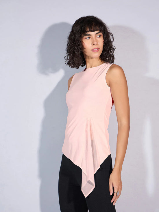 Women Pink Asymmetric Top-SFTOPS42044