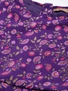 Women Purple Floral Anarkali Dress