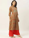 Grey Floral Zari Embroidery Front Open Kurta