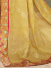 Saree Mall Women's Chiffon Mustard Embellished Designer Saree With Blouse Piece-SHNAYA1003