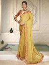 Saree Mall Women's Chiffon Mustard Embellished Designer Saree With Blouse Piece-SHNAYA1003