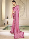 Saree Mall Women's Chiffon Pink Embellished Designer Saree With Blouse Piece-SHNAYA1005