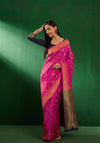 Suha Womens Fashion Ethnic Pink Color Sarees-MLSHWSA1262PNK0ONE