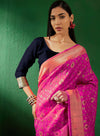 Suha Womens Fashion Ethnic Pink Color Sarees-MLSHWSA1262PNK0ONE