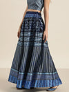 Indigo Kali Chevron Anarkali Skirt