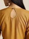 Mustard Zari Embroidered Liva Top