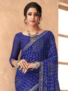 Saree Mall Women's Chiffon Blue Embellished Designer Saree With Blouse Piece-SIMYA25803C