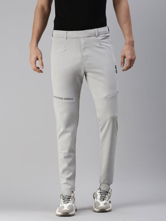 Men Solid Grey Slim Fit Trackpant-SL-88-Grey