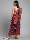 Saree Mall Women's  Blend Purple Woven Design Designer Saree With Blouse Piece-SMNGLM1008