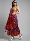 Saree Mall Women's  Blend Purple Woven Design Designer Saree With Blouse Piece-SMNGLM1008