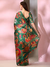 Saree Mall Women's  Blend Green Printed Designer Saree With Blouse Piece-SOFIA2004