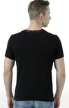 Huetrap Black Mens Short Sleeve Graphic Printed Tshirt-HT17MKGRABLK00672