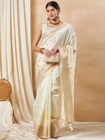 Saree Mall Women's Cotton Blend Lemon Yellow Woven Design Designer Saree With Blouse Piece-SRENIK1840D