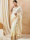 Saree Mall Women's Cotton Blend Lemon Yellow Woven Design Designer Saree With Blouse Piece-SRENIK1840D