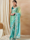 Saree Mall Women's Chiffon Light Blue Embroidered Designer Saree With Blouse Piece-SRENIK1867B