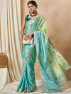 Saree Mall Women's Chiffon Light Blue Embroidered Designer Saree With Blouse Piece-SRENIK1867B