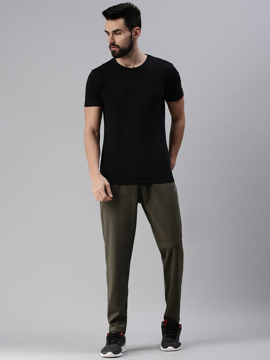 Men Solid Olive Regular Fit Trackpant-ST-73-Olive