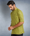 Hangup Men Standard Solid Men's Indian Wear-Mehndi_Magic_Bon_Short2Kurta