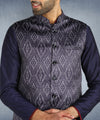 Hangup Men Standard Printed Men's Indian Wear-ST0311269_Grey_PrntNehru