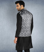 Hangup Men Standard Printed Men's Indian Wear-ST0311271_Grey_PrntNehru