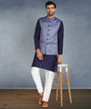 Hangup Men Standard Printed Men's Indian Wear-ST0311272_Blue_PrntNehru