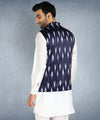 Hangup Men Standard Printed Men's Indian Wear-ST0311286_Navy_PrntNehru