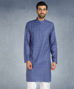 Hangup Men Standard Printed Men's Indian Wear-ST1011272_Blue_Lkurta