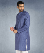 Hangup Men Standard Printed Men's Indian Wear-ST1011272_Blue_Lkurta