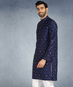 Hangup Men Standard Printed Men's Indian Wear-ST1011285_Navy_Lkurta