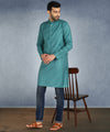 Hangup Men Standard Striped Men's Indian Wear-ST1111262_Green_Lkurta