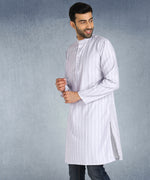 Hangup Men Standard Striped Men's Indian Wear-ST1111264_White_Lkurta