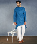 Hangup Men Standard Solid Men's Indian Wear-ST12950_Dodger_RubyLKurta