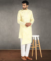 Hangup Men Standard Solid Men's Indian Wear-ST13956_Lemon_RubyLKurta