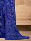 Saree Mall Women's Chiffon Blue Printed Designer Saree With Blouse Piece-STARCFN26501B