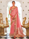 Saree Mall Women's  Blend Pink Printed Celebrity Saree With Blouse Piece-SURKH6502