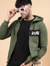 Rigo Hooded Printed Fleece Jacket