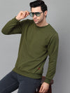 Rigo Neck Stitch Detail Basic Fleece Sweatshirt