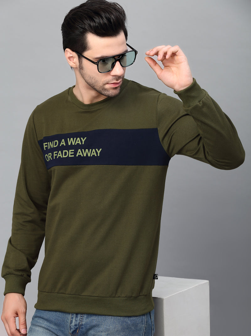 Rigo Printed Round Neck Terry Sweatshirt