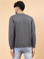 Rigo Printed Round Neck Fleece Sweatshirt