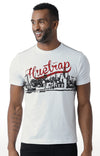 Huetrap White Mens Short Sleeve Graphic Printed Tshirt-HT15MKGRAOFW00087