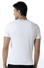 Huetrap White Mens Short Sleeve Graphic Printed Tshirt-HT12MKGRAWHT00149